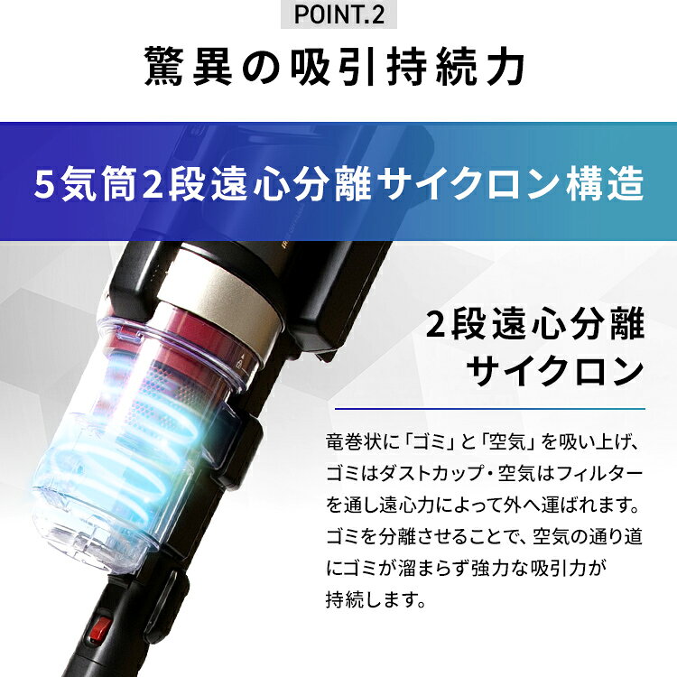 掃除機 コードレス サイクロン式 サイクロン 一人暮らし ハンディ コードレス アイ...