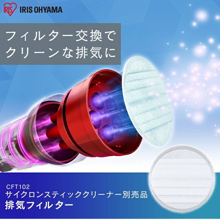 ミドルサイクロンクリーナー 別売排気フィルター CFT102 フィルター 交換 掃除機 消耗品 SCD-130P SCD-131P SCD-M1P アイリスオーヤマ