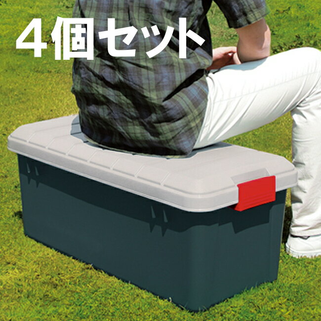 コンテナボックス 蓋付き 4個セット アイリスオーヤマ 【送料無料】【お得な4個セット】RVBOX 800【収..