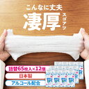 【ポイント5倍★6/25限定】【12個セット】除菌 ウェットティッシュ アルコール 詰め替え 日本製 厚手 65枚 アイリスオーヤマ除菌シート アルコール 詰め替え 65枚入り 国産 アルコールタイプ 厚み 厚め コンパクト 除菌 無香料 厚み お掃除 油汚れ 一拭き WTT-65A