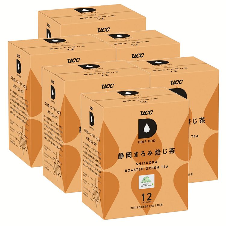 【6個】DRIP POD 静岡まろみ焙じ茶 12P 送料無料 DRIP POD お茶 ほうじ茶 カプセル ドリップコーヒー コーヒーマシン コーヒーメーカー 全自動 UCC 【B】