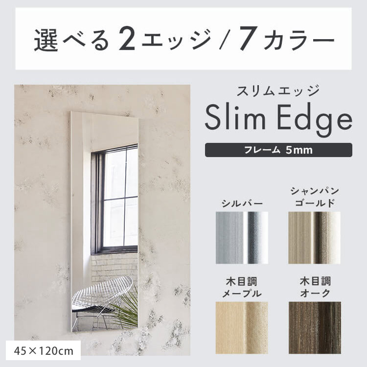 全身鏡 ミラー 壁掛け おしゃれ 【送料無料】【全身鏡 壁掛け】割れない軽量ミラー 45×120cm 吊式フラミンゴ リフェクス(REFEX)【姿見 ミラー 鏡】Jフロント建装 シルバー(太枠)・シャンパンゴールド(太枠)【TD】【代引不可】 [2]