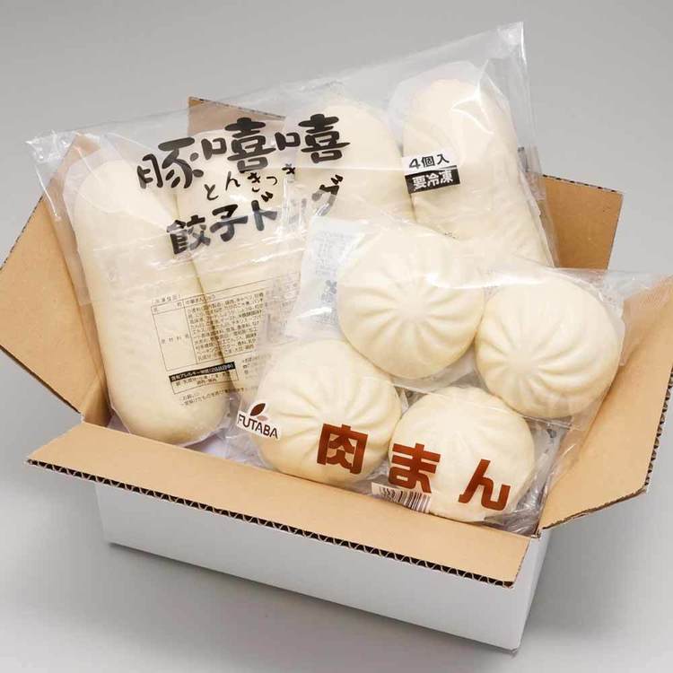 とんきっき 肉まん・餃子ドッグセット ご当地 中華まん 冷凍 栃木 冷凍保存 時短 ...