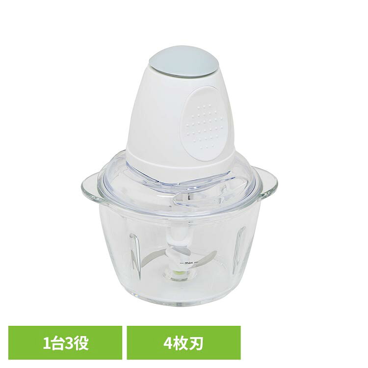 1台3役で下ごしらえがラクになる！4枚刃フードプロセッサー。●商品サイズ（cm）幅約18.6×奥行約16×高さ約23.7●商品重量約1.5kg●定格電圧100V●定格周波数50/60Hz●定格消費電力300W●届出事業者名株式会社石崎電機製作所●PSマークの種類PSE（検索用：フードプロセッサー 下ごしらえ みじん切り おろし器 離乳食 食事 材料 4905058320154）最強翌日配送対象商品に関するご案内 最強翌日配送対象商品・対象地域に該当する場合は最強翌日配送マークがご注文カゴ近くに表示されます。 最強翌日配送可能なお支払方法は【クレジットカード、代金引換、全額ポイント支払い】のみとなります。 下記の場合は最強翌日配送対象外となります。 ・15点以上ご購入いただいた場合 ・時間指定がある場合 ・ご注文時備考欄にご記入がある場合 ・決済処理にお時間を頂戴する場合 ・郵便番号や住所に誤りがある場合 ・最強翌日配送対象外の商品とご一緒にご注文いただいた場合 ・お届け先住所文字数が40文字以上の場合【置き配規約について】