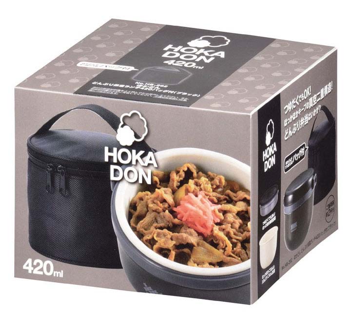 ほかどん どんぶり保温ランチバック付420ml HB-262弁当箱 ランチボックス 保温 どんぶり 保温ジャー ステンレス 弁当箱保温 パール金属株式会社 パール金属株式会社 ほかどん どんぶり保温ランチバック付420ml HB-263 ブラック・ピンク【D】 大人 女子