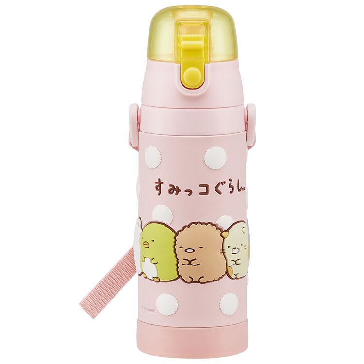 Rakuten - 3Dロック付ワンプッシュダイレクトボトル480ml すみっコぐらし SDPV5ボトル 水筒 すみっコぐらし スケーター ワンプッシュ ダイレクトボトル スケーター