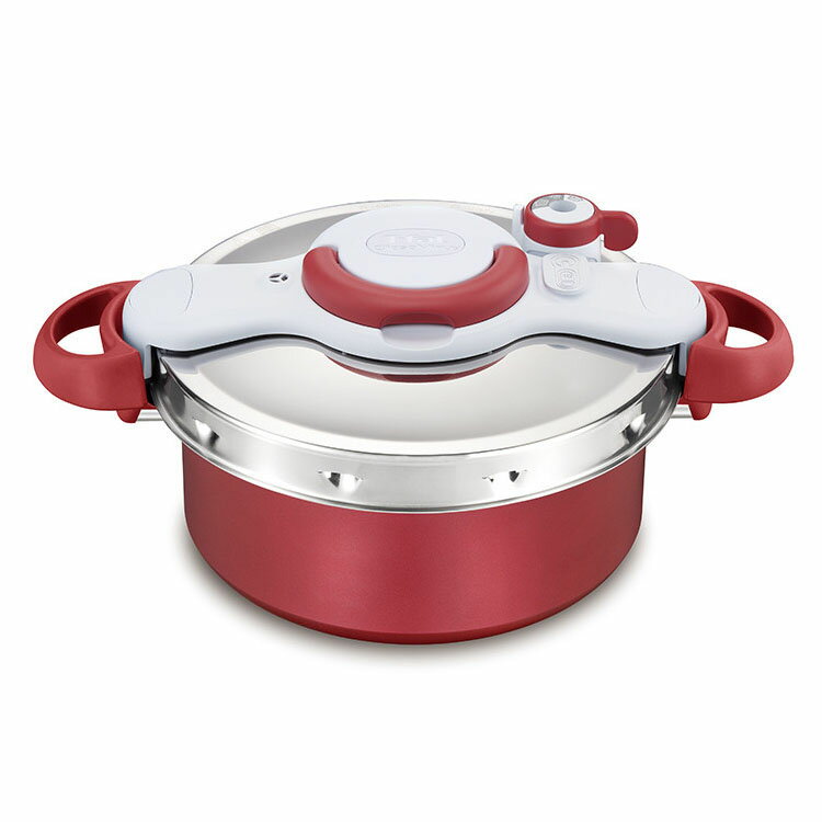 クリプソ ミニット デュオ ルージュ 5.2L P4705132送料無料 T-fal 鍋 圧力鍋 両手鍋 IH ガス火 片手開閉式 2way ティファール 【T-fal 両手鍋】