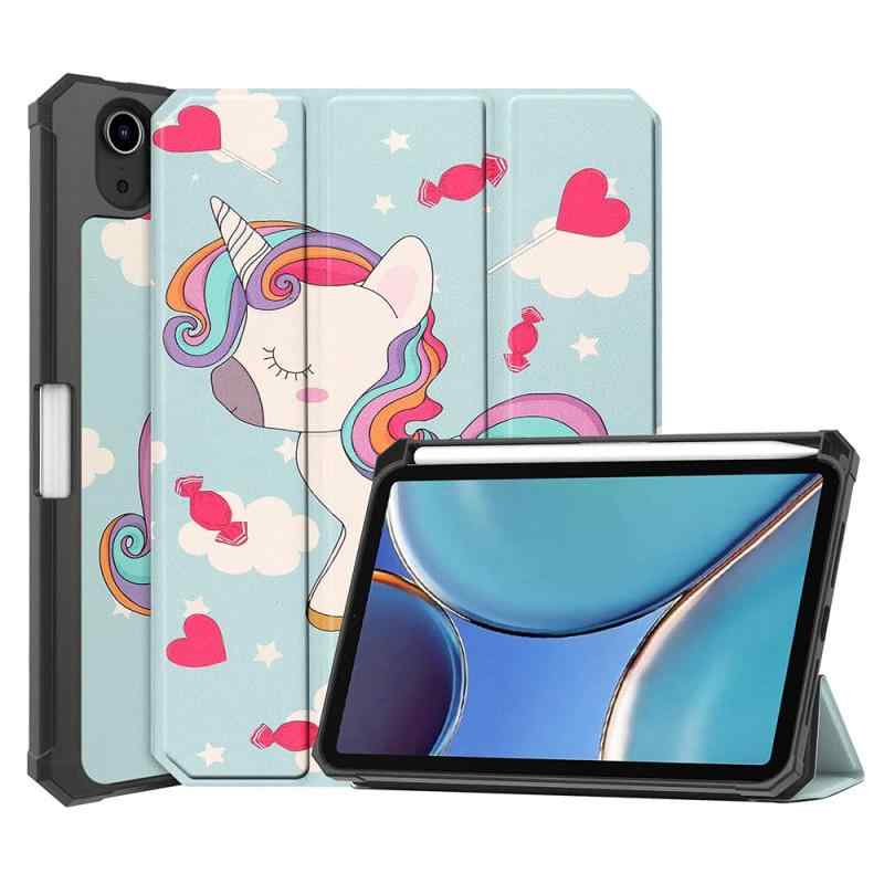 QIYIBOCASE For iPad Mini 7 2024ケース手帳型，軽い 三つ折りマルチスタンド機能付きスタンドスマートカバー，ソリッドカラー スタイリッシュ 2021 ipad mini 6世代8.3インチ，Pencil 収納，第二世代 Pen