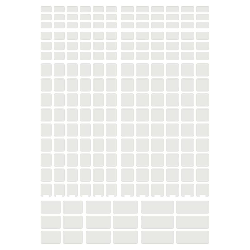 クラムワークス PC キーボード ラベル 耐水 シール 無地 白 油性ペンで手書き可能 KTN198Y-WH