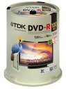 TDK 録画用DVD-R デジタル放送録画対応(CPRM) 1-16倍速 インクジェットプリンタ対応(ホワイト・ワイド) 100枚スピンドル DR120DPWC100PUE(2)