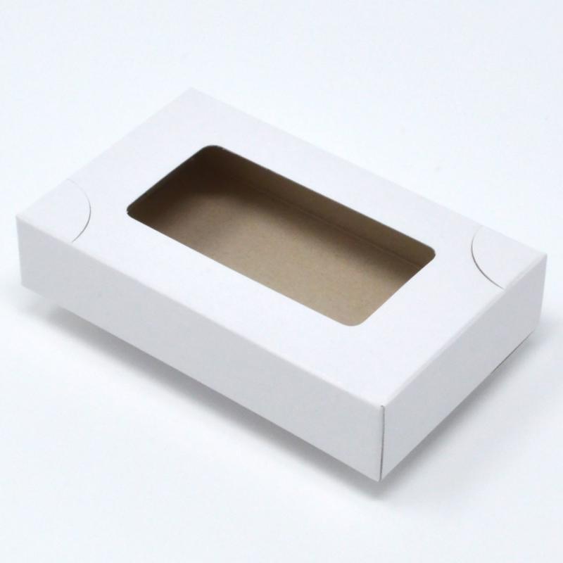 窓あり名刺箱-白