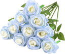 siawadeky 造花 バラ フェイクバラブーケ 12本セット ローズ 造花 薔薇 花飾り 枯れない花 ロマンチックな恋を象徴 誕生日 結婚式 お花 セット ...