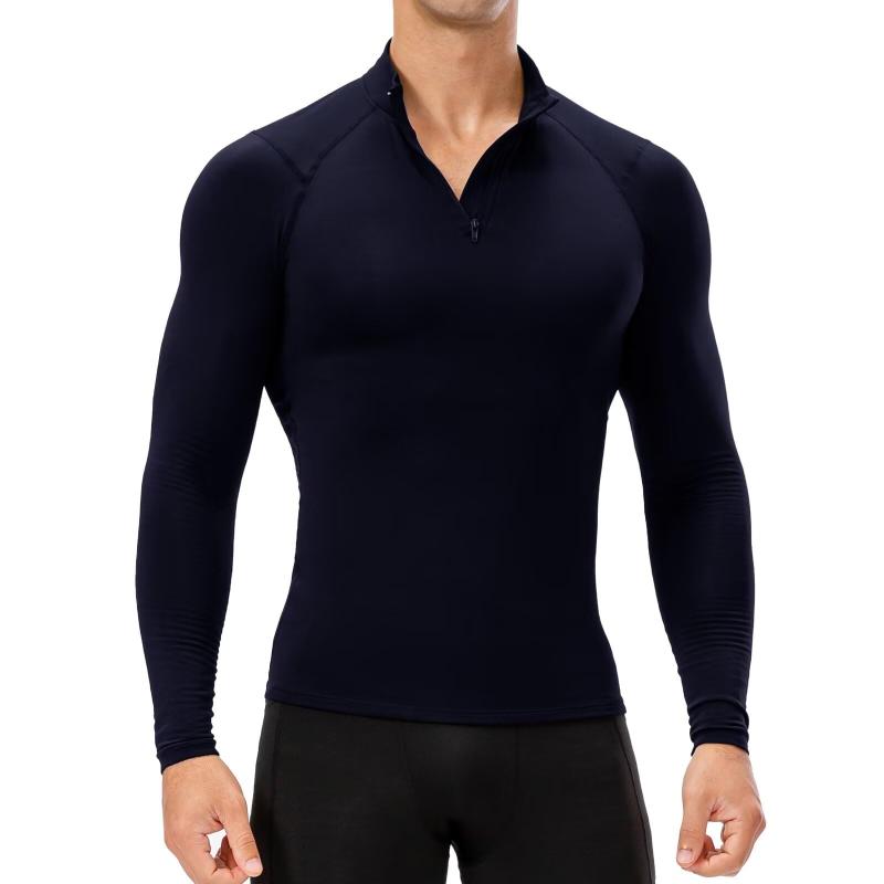 [Guooolex] コンプレッションウェア 長袖 メンズ 裏起毛 秋 冬用 防寒インナー スポーツインナー アンダーシャツ ランニングウェア 上 コンプレッション インナー シャツ 軽量保温