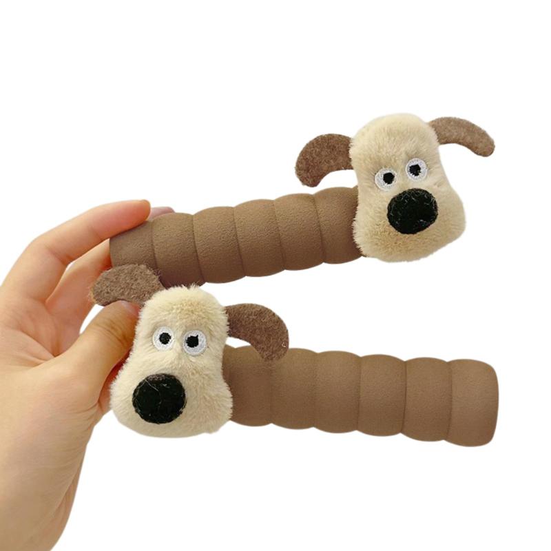 Ogusy ドアノブカバー 犬型 左右2個セット(計4個) 静電気防止 ケガ防止 壁保護カバー ドア安全カバー