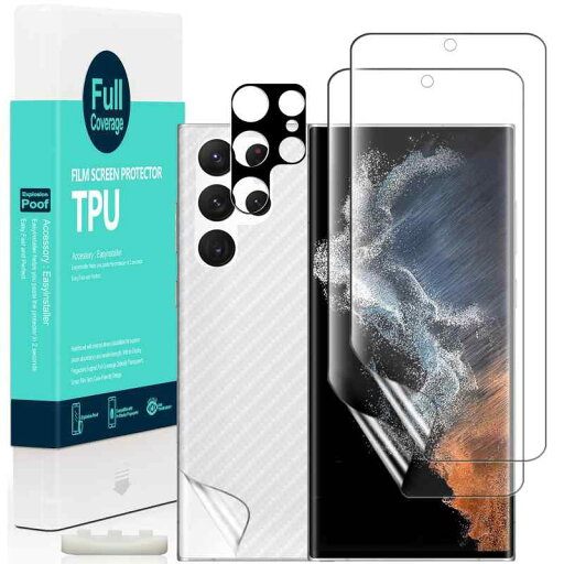 Ibywind SamSung Galaxy S22 Ultra 5G 6.8" 専用保護フィルム2枚入り カメラレンズプロテクター付き 背面保護フィルム付き 指紋認証対応 気泡な Ibywind SamSung Galaxy S22 Ultra 5G 6.8" 専用保護フィルム2枚入り カメラレンズプロテクター付き 背面保護フィルム付き 指紋認証対応 気泡な