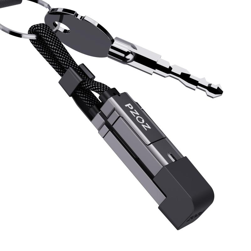 PZOZ 充電ケーブル 4in1 LEDディスプレイ 0.2m