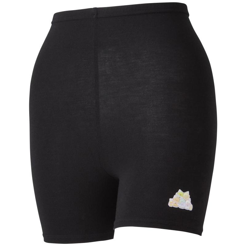 [オカモト] くろぱん すみっコぐらし スパッツ ショート丈 キッズ 起毛 あったか 吸湿発熱 スクール 通..