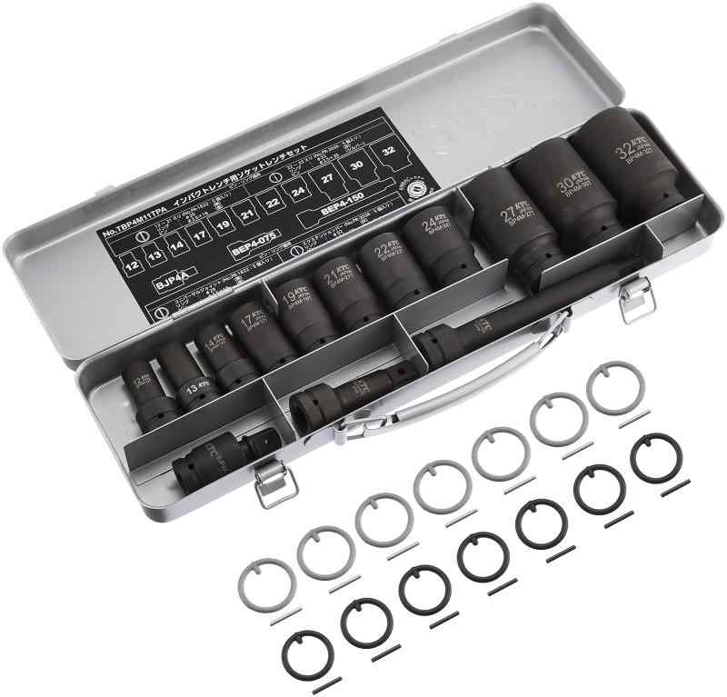 京都機械工具(KTC) 14点組 12.7SQ インパクトレンチ用 ソケットレンチセット セミディープ薄肉 TBP4M11..