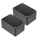 UKCOCO ABS プラスチック 防水 防塵 ジャンクション ボックス エフェクター カバー 電子 プロジェクト 計器 エンクロージャ DIY ボックス 回路基板 2PCS(100x68x50)(3)