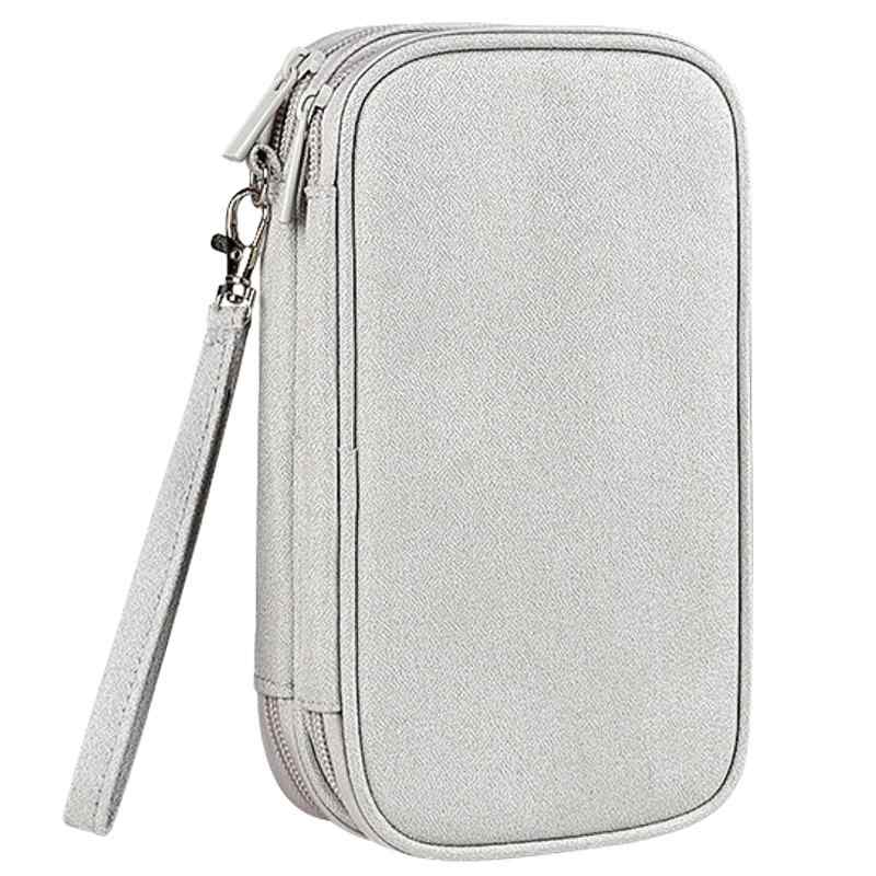 Mocamoro ガジェットポーチ 大容量 3層 充電器やケーブルケース PC周辺小物入れ HDD・モバイルアクセサリーの保管バッグ 持ち運び用