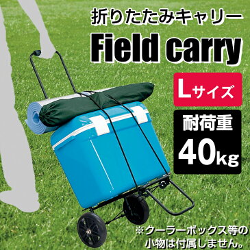 折りたたみ キャリーカート フィールドキャリー 耐荷重40kg FDR-40L【送料無料】JEJアステージ 大型 台車 ハンドキャリー 持ち運び ブラック コンパクト おしゃれ キャリー キャンプ用品 フェス レジャー 海 海水浴 バーベキュー BBQ 便利 釣り ごみ 買い物 旅行