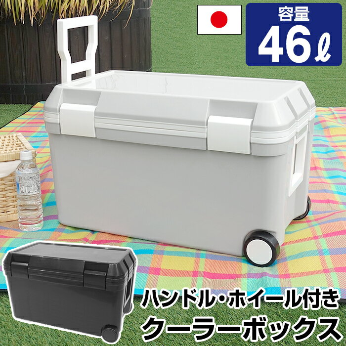 クーラーボックス クーラーボックス 46L 限定カラー 大型 収納ボックス 大容量 水抜き栓 ミリタリー クーラーバッグ キャンプ用品 フェス レジャー アウトドア 海 バーベキュー BBQ 便利 釣り ペットボトル モノトーン カッコイイ ブラック ライトグレー JEJアステージ【送料無料】