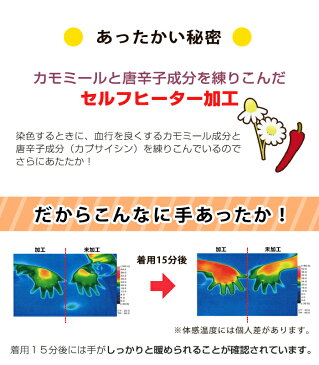 ミトンカバー付き手袋 ボーダー フクシン 205-21