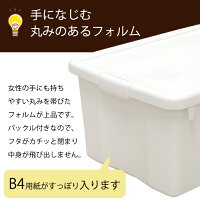 JEJ収納ボックスフタ付き限定カラーオリオンＬシボ【日本製】中が透けないシンプルおしゃれオシャレ小物