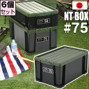 【セット特価】NTボックス 75X ≪同色6個セット≫ 収納ボックス フタ付き バックル付き【送料無料】(4)