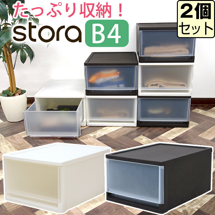 【セット特価】ストラ B4サイズ シボ 小物整理用 ≪同色2個セット≫ 衣替え 収納チェスト JEJアステージ