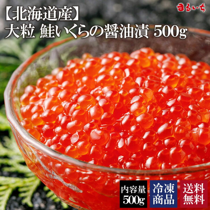 醤油イクラ 【今だけ半額!!500g8,960円→4,480円】【さらに!!1.5kg購入で1,000円引き!!】【送料無料】【北海道産鮭いくらの醤油漬け500g】北海道産 鮭いくら 鱒 イクラ 醤油漬け いくら醤油漬け 海鮮ギフト 魚卵 魚介類 贈り物 お歳暮 cop