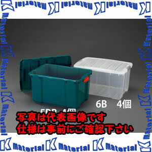 樂天商城 - 【P】【代引不可】【個人宅配送不可】ESCO（エスコ）　636x445x355mm　収納ボックス(バックル付/クリア/4個)　EA506L-6B[ESC018820]