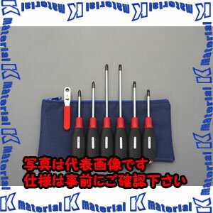 乐天商城 - 【P】【代引不可】【個人宅配送不可】ESCO（エスコ）　6本組　ドライバー(貫通柄・ラチェットハンドル/ケース付)　EA557AW-600[ESC025089]