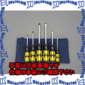 Hexagon Driver - 【代引不可】【個人宅配送不可】ESCO（エスコ）　6本組　ドライバー・貫通柄(手元六角/ケース付)　EA560E-600[ESC025368]