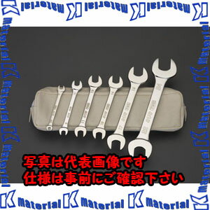 【P】【代引不可】【個人宅配送不可】ESCO（エスコ）　6本組/5.5-24mm　両口スパナ(ステンレス製)　EA615GS[ESC035143]