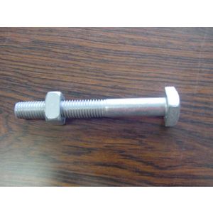 架線金物 4BN12×100 10本 四角ボルトナット M12 首下100mm 溶融亜鉛メッキ 49081-10