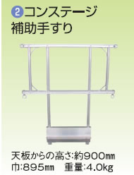 【P】【代引不可】【個人宅配送不可】ナカオ コンステージ用部品 MKT-1750用補助手すり [NK0276]