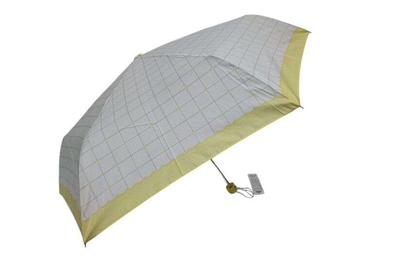 レディース 折りたたみ傘 55cm チェック・ウインドウズチェック柄【耐風骨 親骨FRP骨 PP手元 3色】