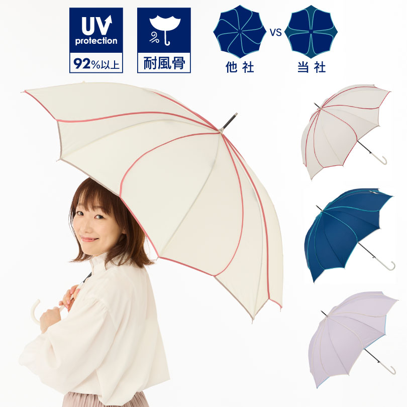 雨 レディース 長傘 60cm ジャンプ式 花びらカット 丈夫 フローラル 大きめ 晴雨兼用 日傘 UVカット付 ブランド フラワーアンブレラ 耐風骨 軽い レザー手元 おしゃれ パイピング 雨傘 通勤 軽量 紫外線カット 長い傘 カサ 婦人傘 傘 風に強い 花びらのような