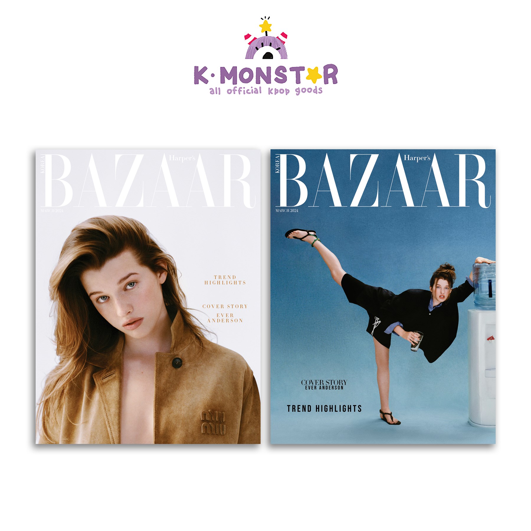 BAZAAR KOREA 2024年 3月 2種 RANDOM TWICE TWS