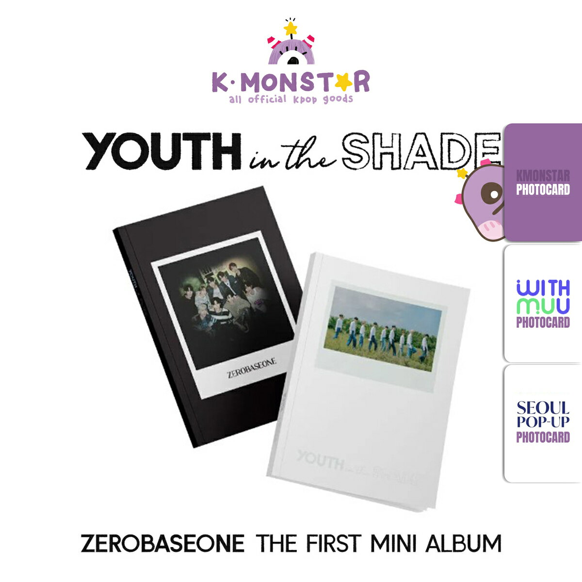 [LUCKY DRAW][当店特典]ZEROBASEONE YOUTH IN THE SHADE SEOUL POP-UP withmuu ARTBOOK ver. RANDOM1種