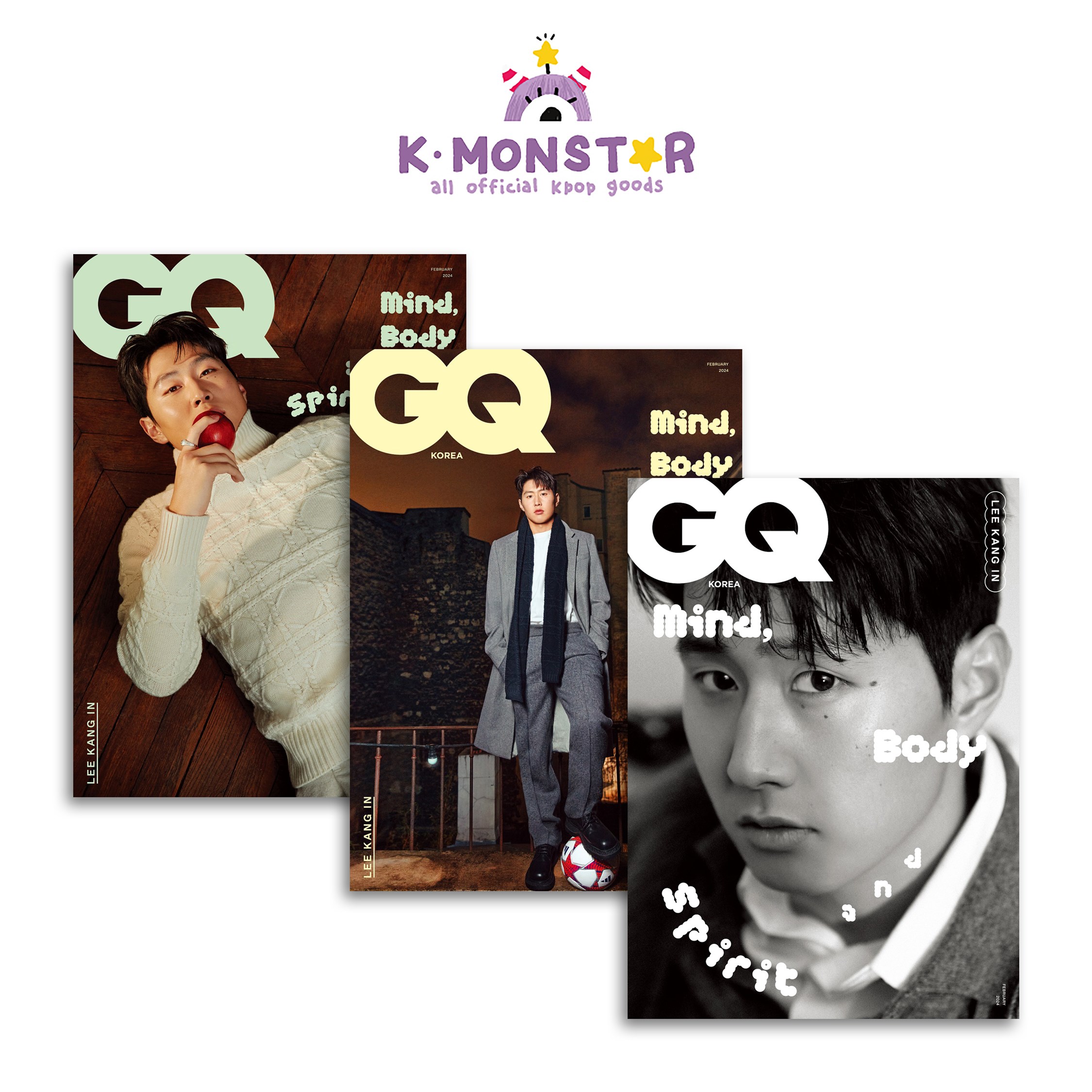 GQ KOREA 2024年 2月号 Lee Kang-In 3種