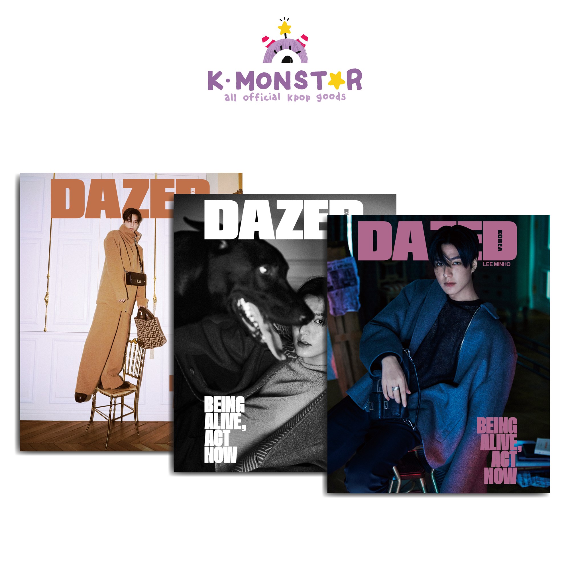 [和訳付き] DAZED KOREA 2023年 8月号 Lee Minho 3種 韓国雑誌 magazine マガジン