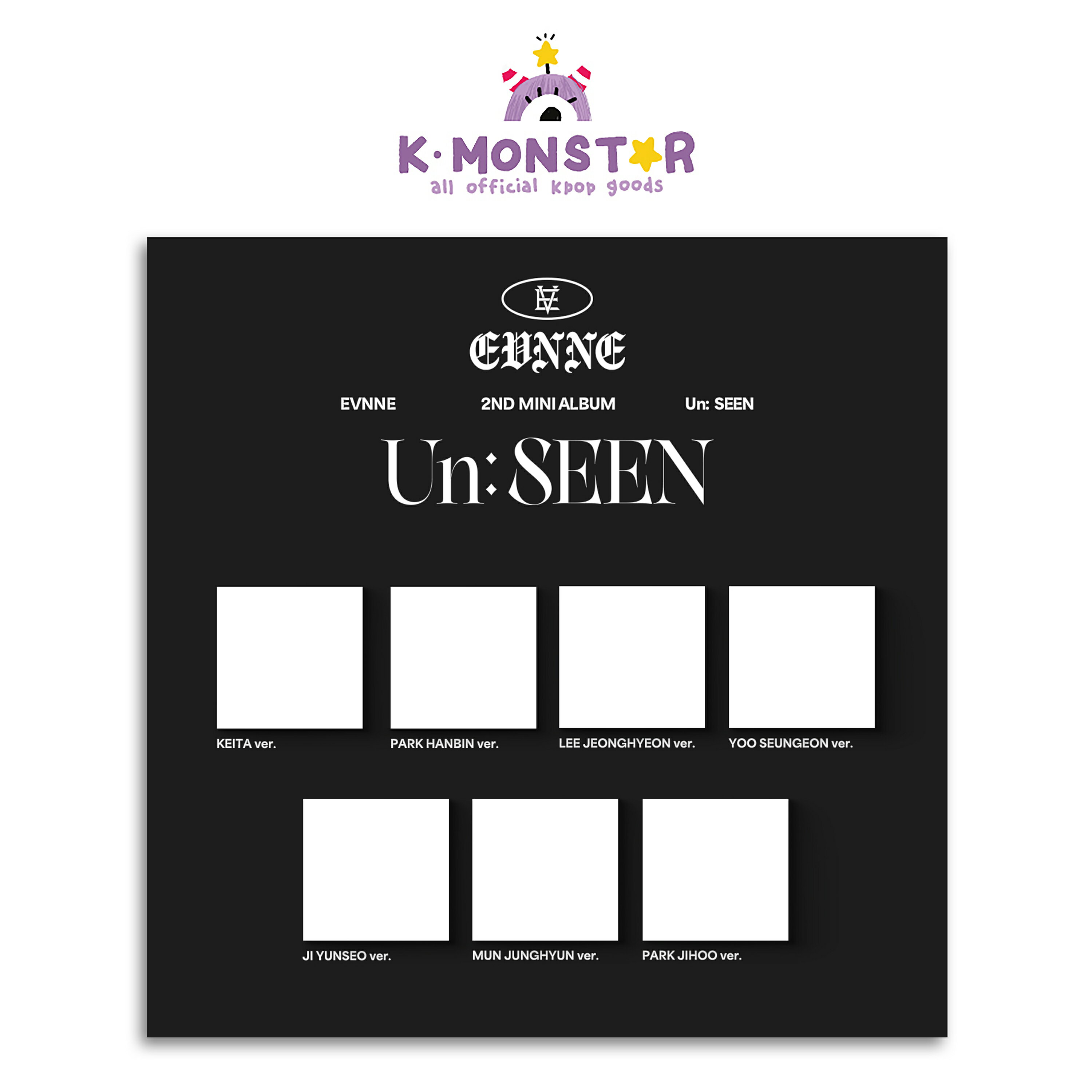 [SET] EVNNE - Un: SEEN / 2ND MINI ALBUM (Digipack VER.) 7種 SET