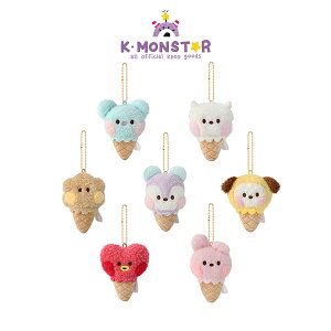 BT21 minini PLUSH KEYRING [ICE CREAM]