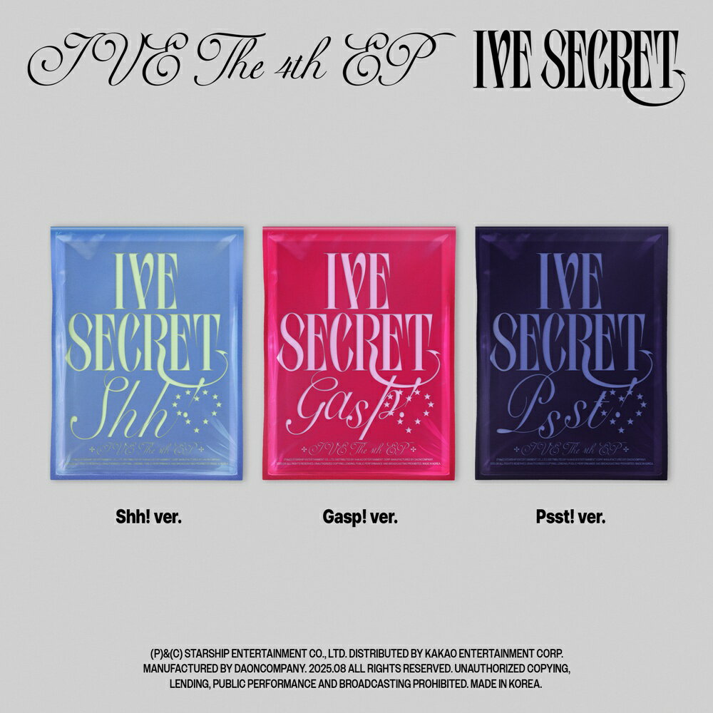K-MONSTAR㤨[ŵ] IVE - IVE SECRET / 4TH EP ALBUM 3RANDOM APPLEMUSICŵפβǤʤ3,090ߤˤʤޤ