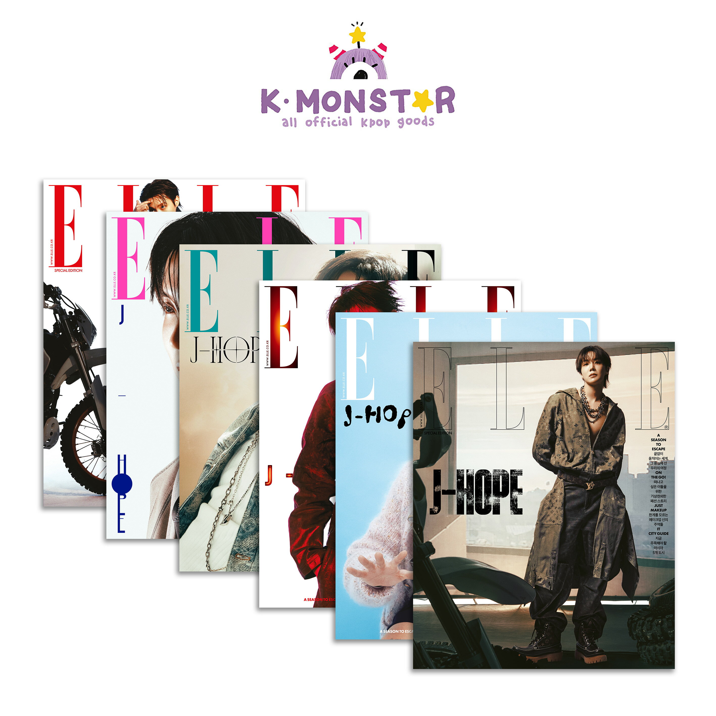 [当店特典/和訳付き] ELLE KOREA SPECIAL EDITION 2025年 12月号 BTS J-HOPE 6種 韓国雑誌 magazine マガジンのサムネイル
