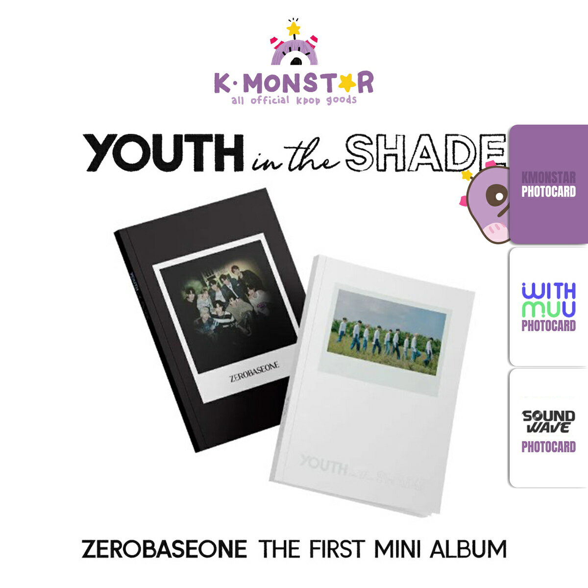 [LUCKY DRAW][当店特典]ZEROBASEONE YOUTH IN THE SHADE soundwave withmuu DIGIPACK ver. RANDOM1種