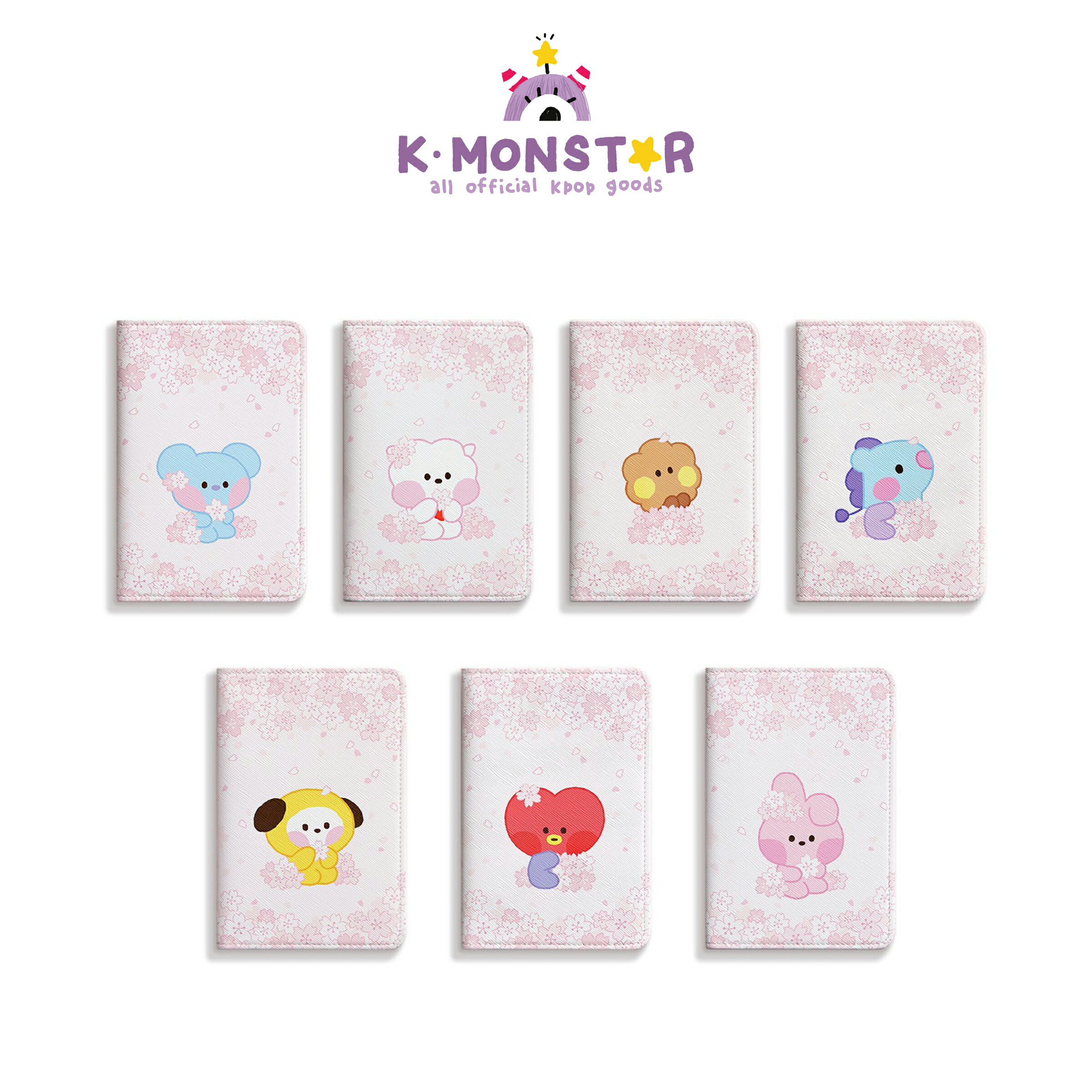 BT21 minini PASSPORT COVER [CHERRY BLOSSOM]ミニニ パスポート カバー[桜]