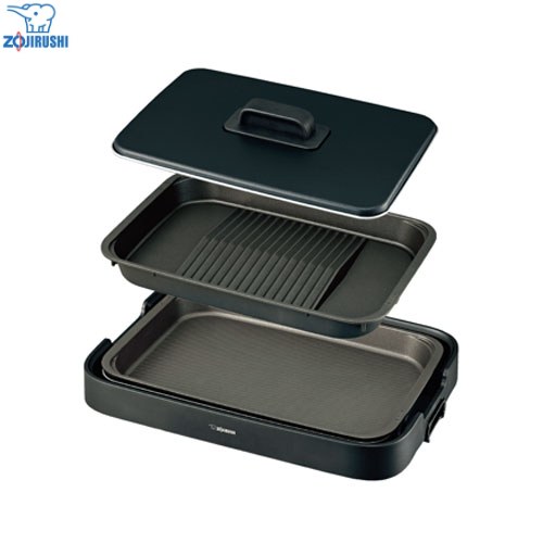 [EA-KF20-BA] ホットプレート やきやき 象印 ホットプレート 深型プレート 傾斜溝つき焼肉プレート 消費電力：1300W ブラック 【送料無料】